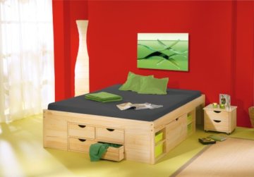 Stauraumbett